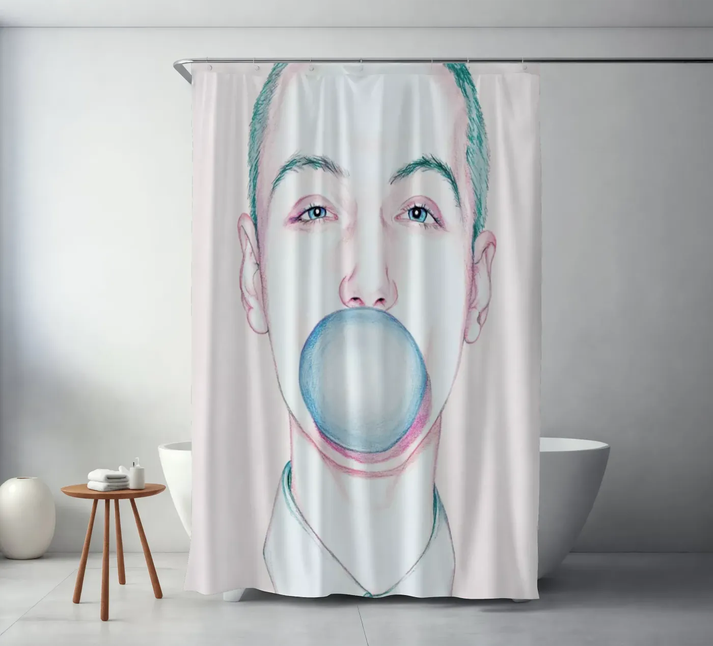 Bubble Boy Duschvorhang von Laura O'Connor