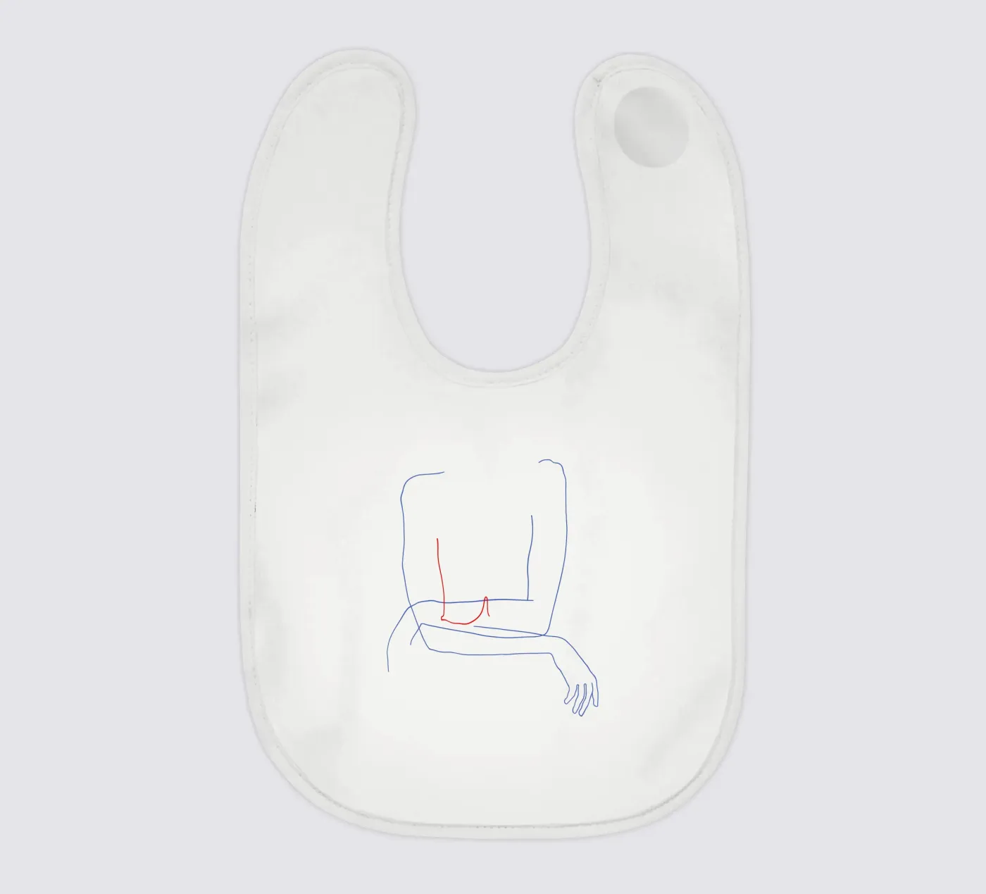 Red baby bib by Ninhol
