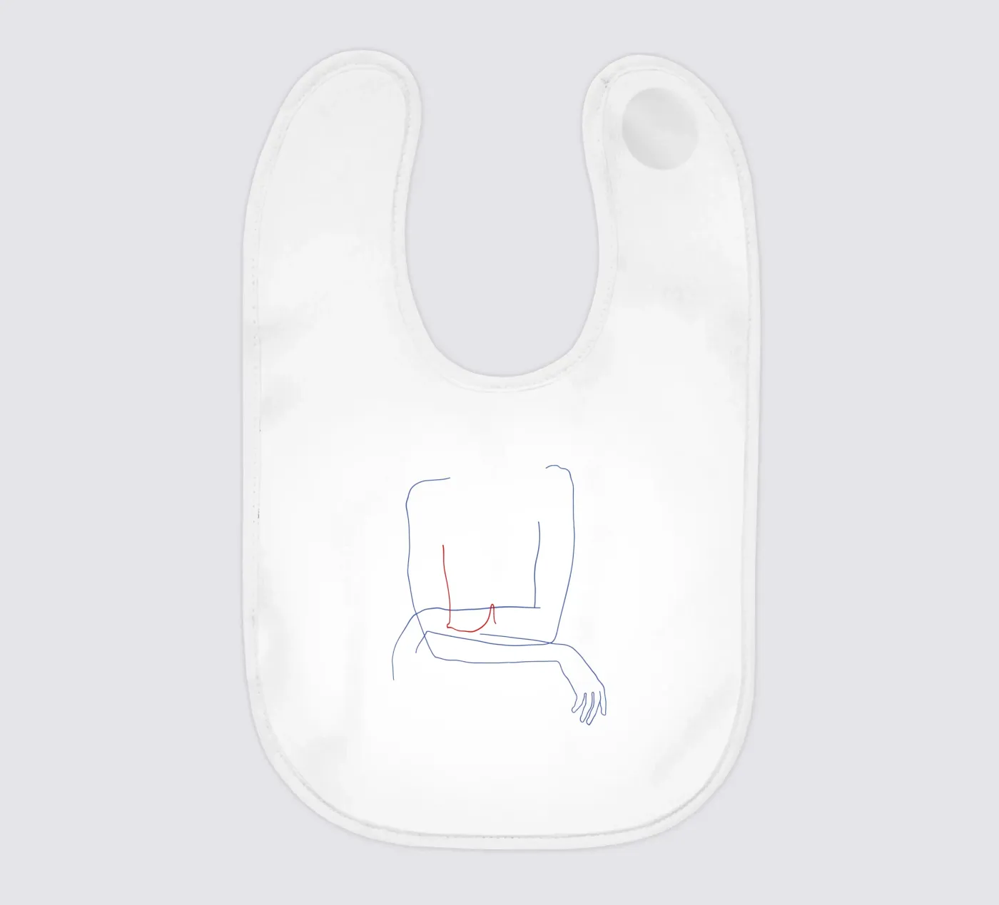 Red baby bib by Ninhol