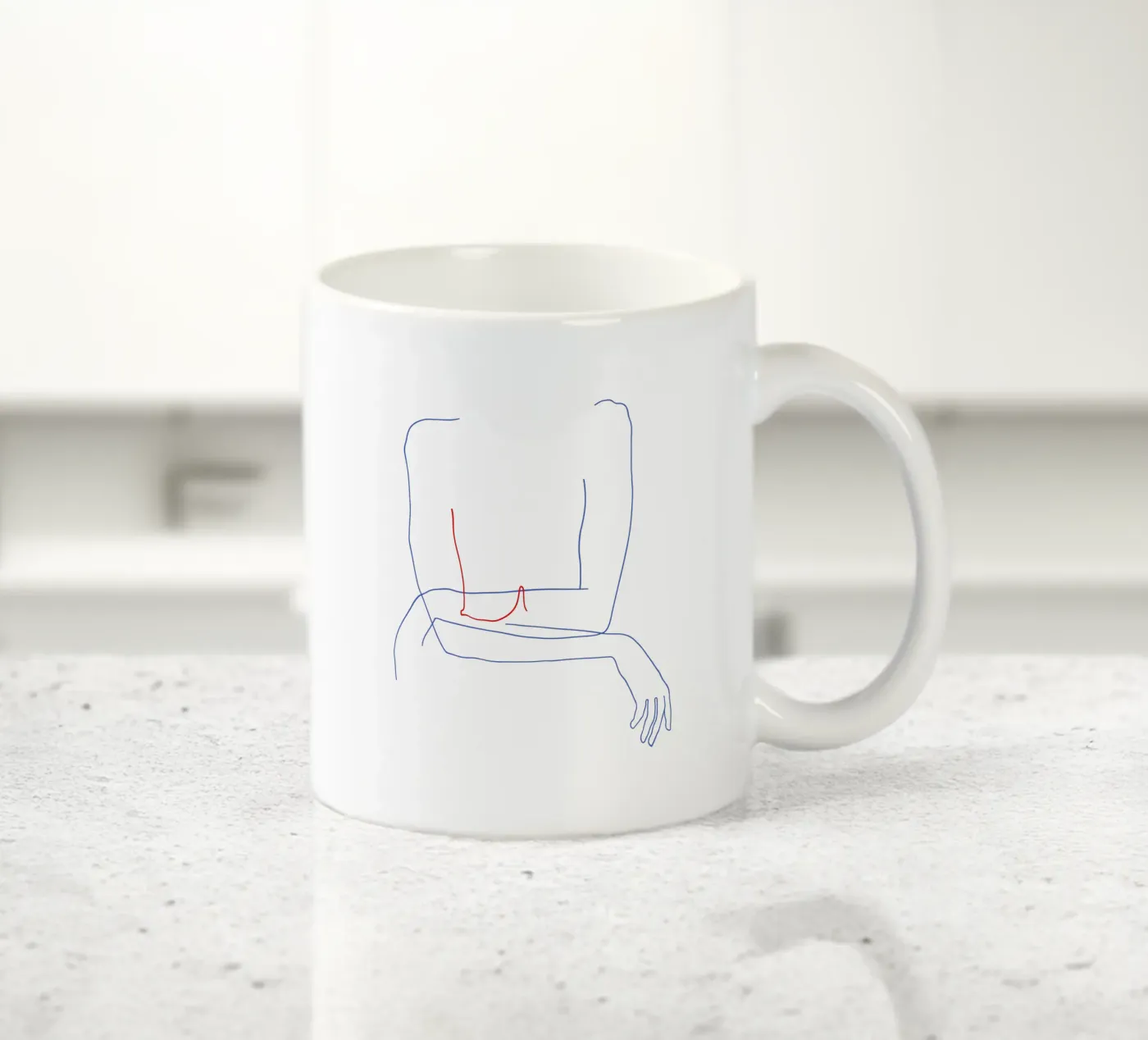 Red ceramic mug by Ninhol