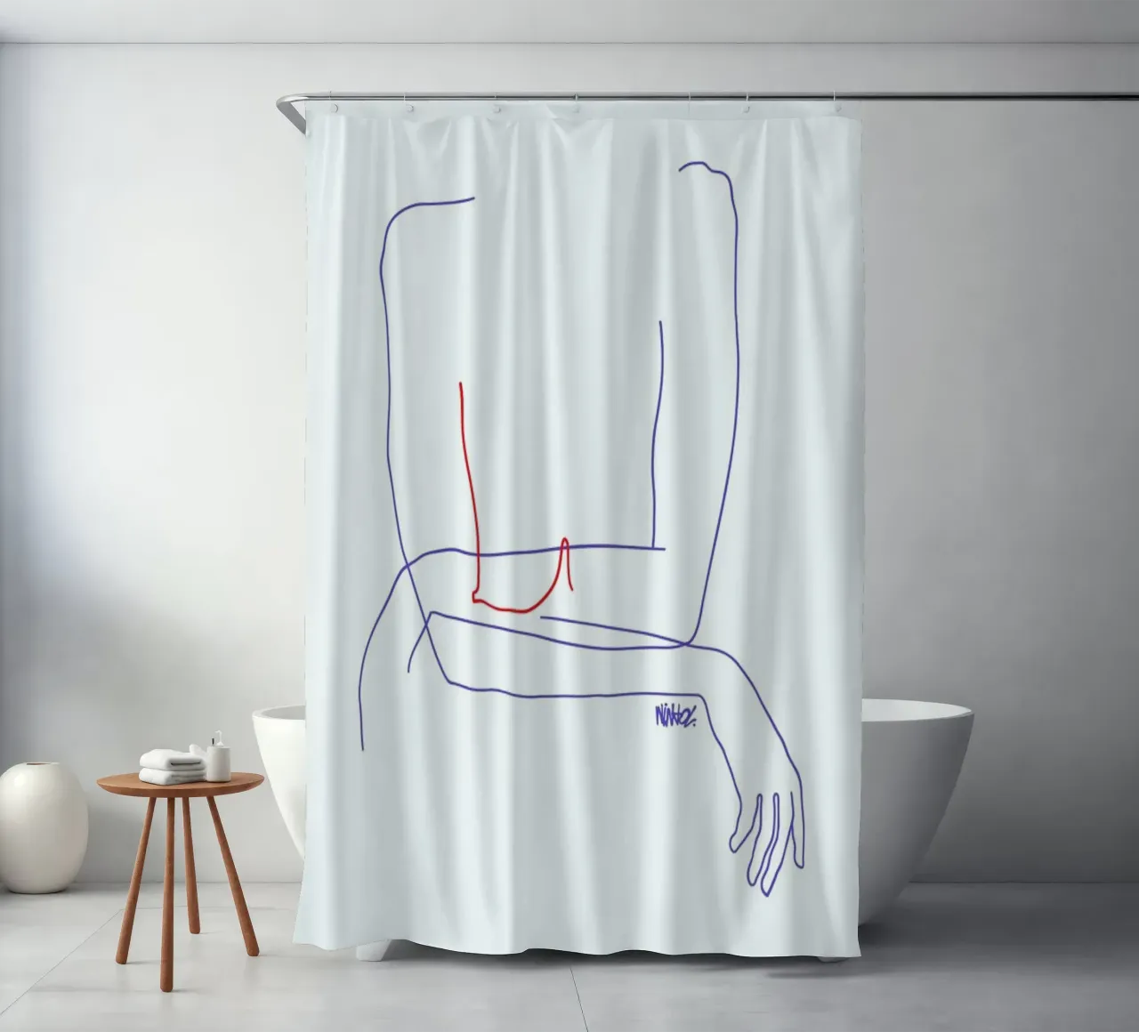 Red tenda da doccia da Ninhol