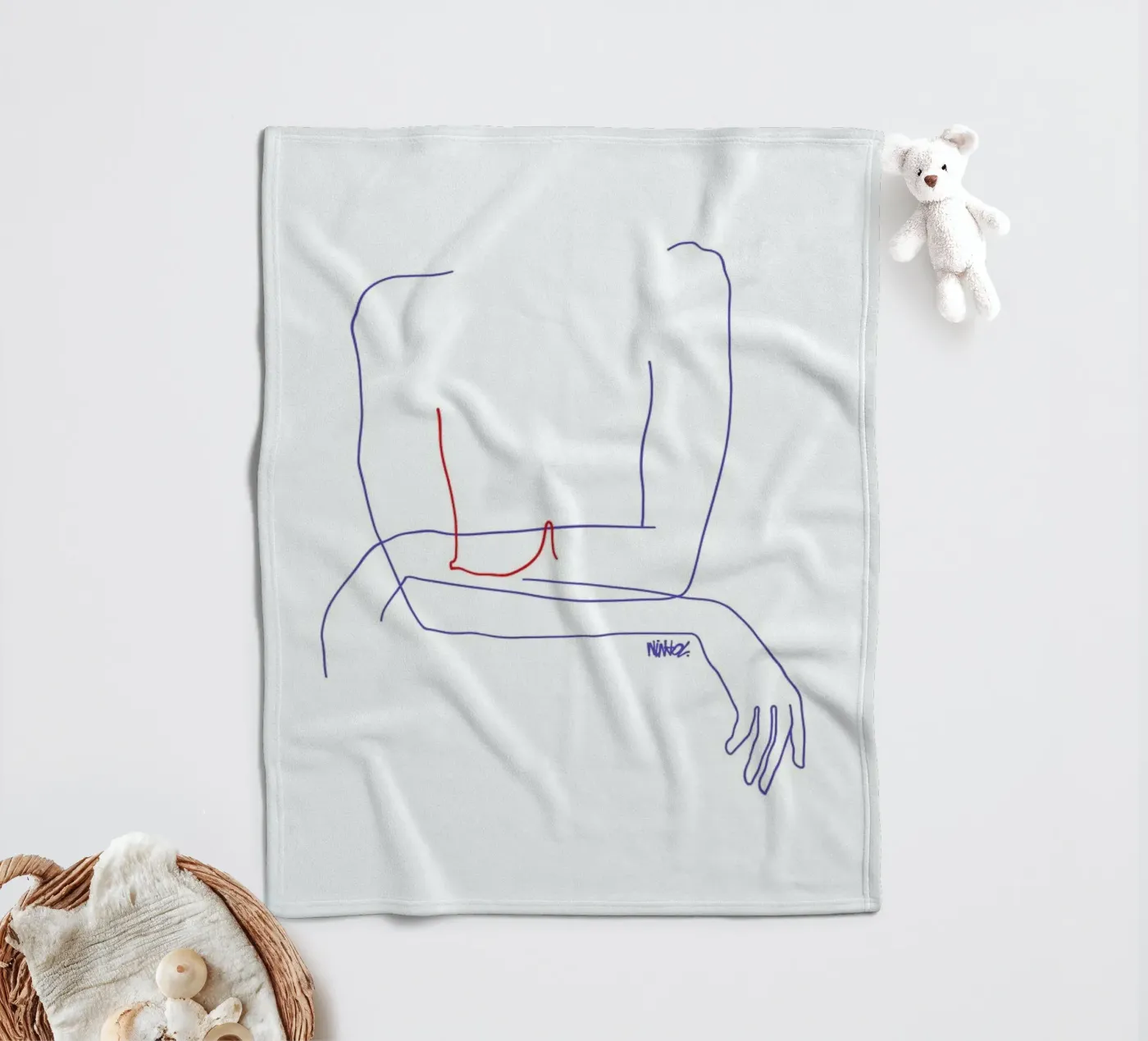 Red fleecedeken van Ninhol