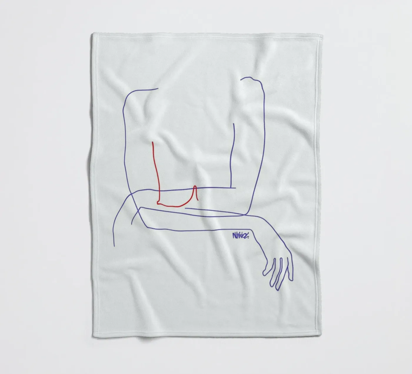 Red fleecedeken van Ninhol