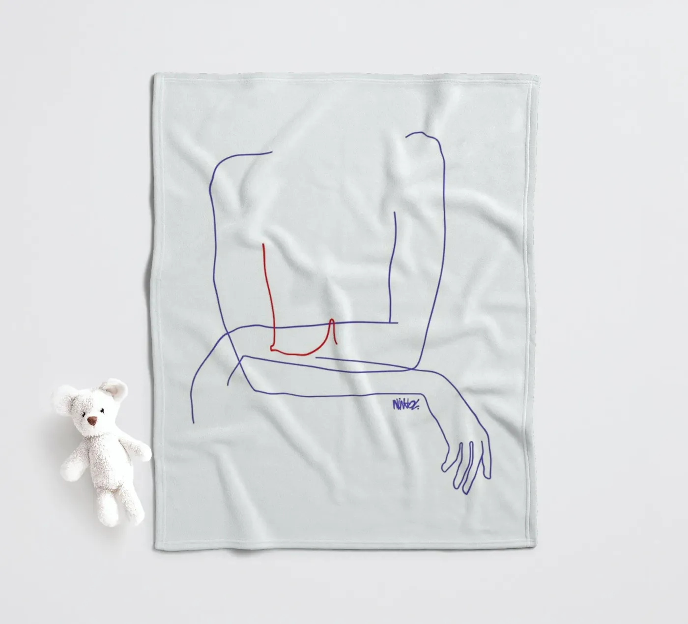 Red fleecedeken van Ninhol