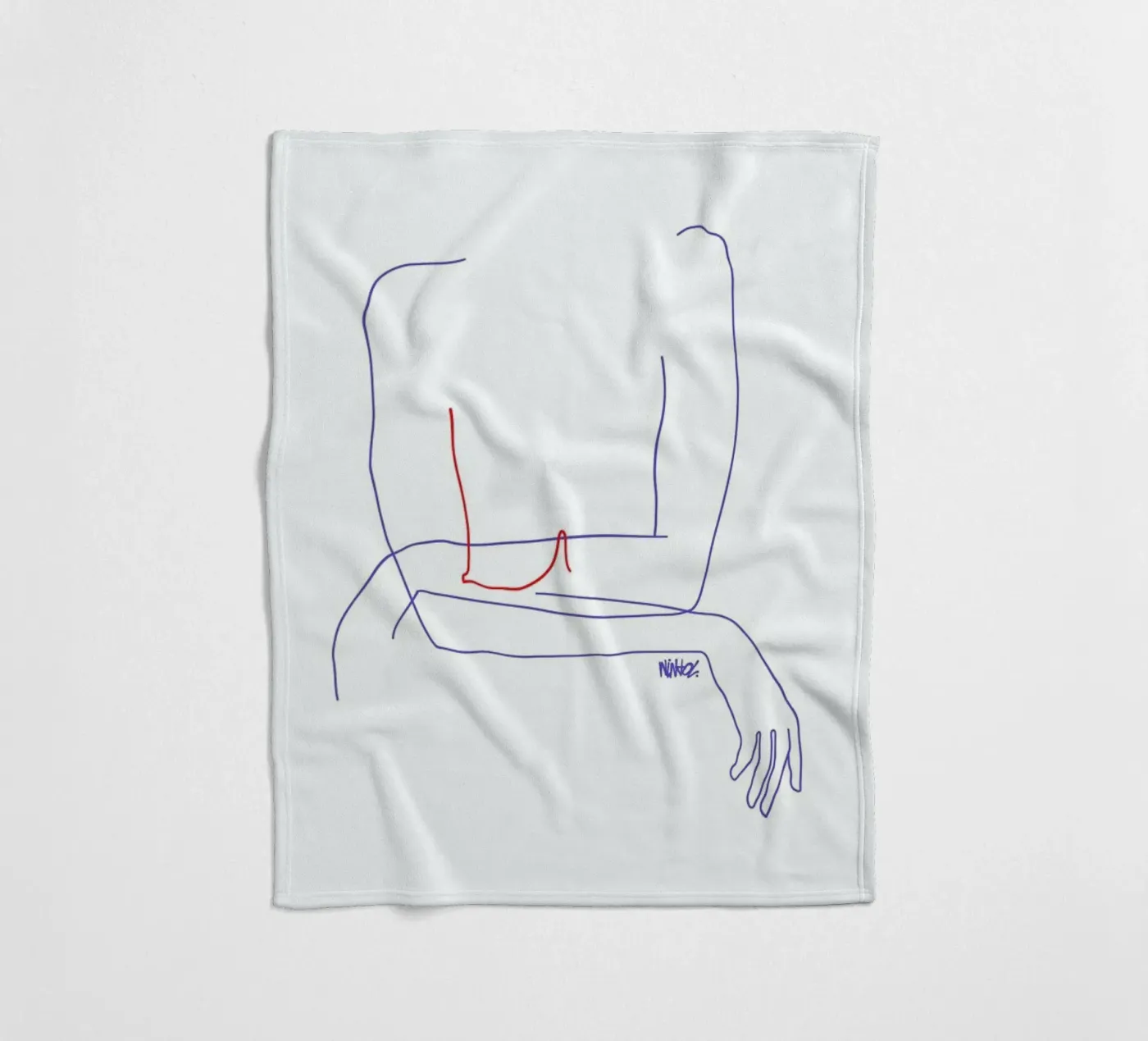 Red fleecedeken van Ninhol