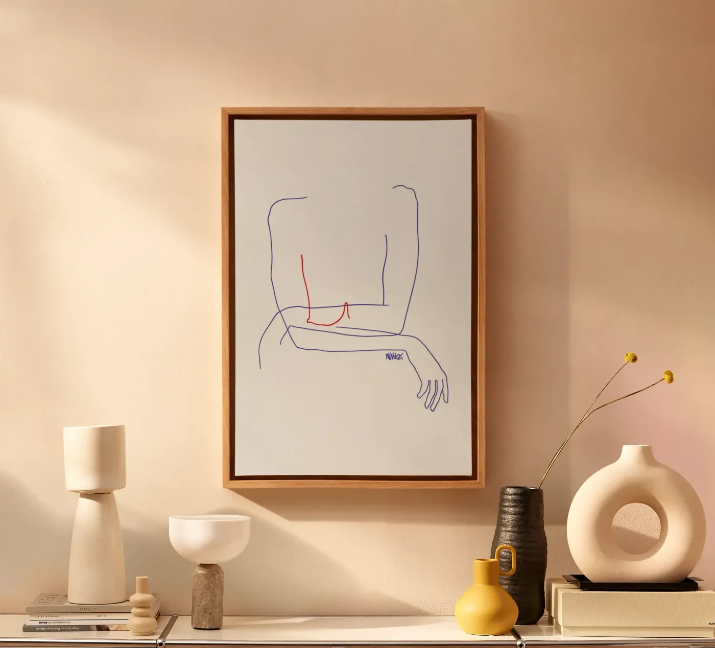 Red canvas by Ninhol