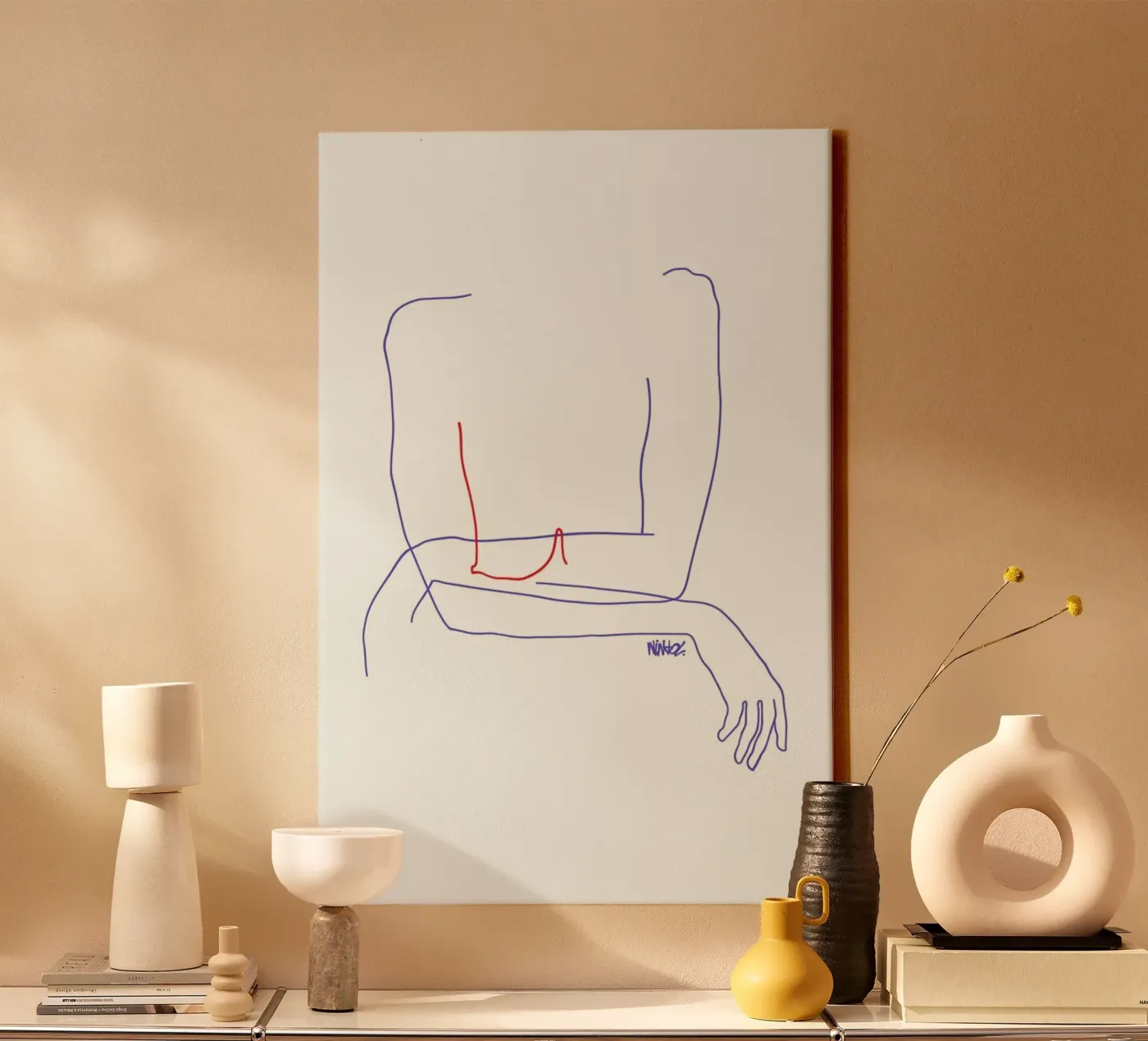 Red canvas by Ninhol