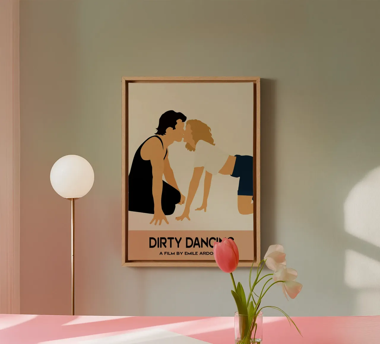 Dirty Dancing Movie Art Vector Imagination canvas with Floater frame by whitesand