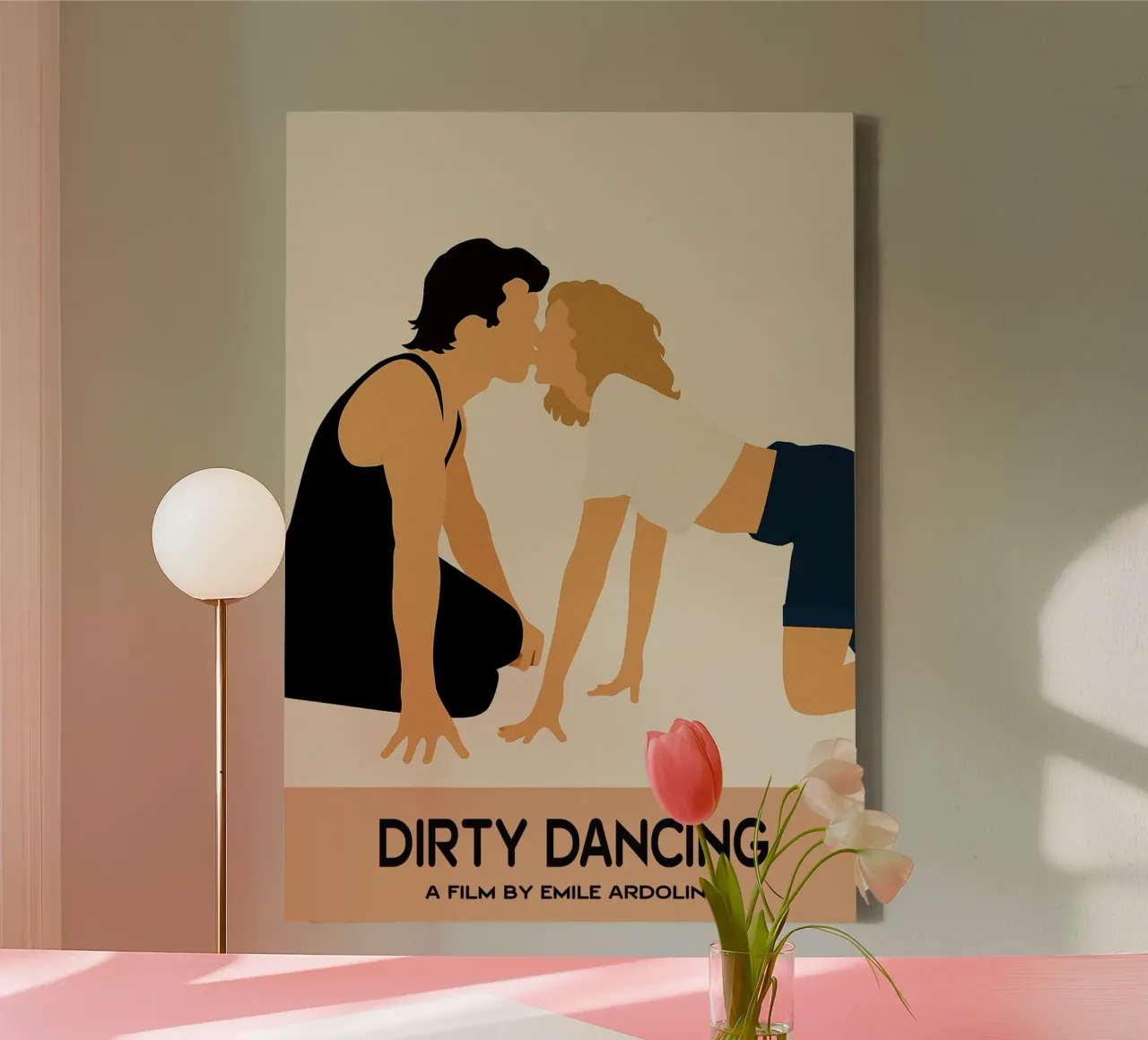 Dirty Dancing Movie Art Vector Imagination canvas with Floater frame by whitesand