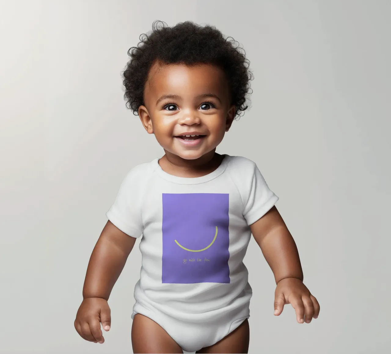 go with the flow. (mehrere Varianten verfügbar) Kurzarm Babybody von FRICKE DESIGN