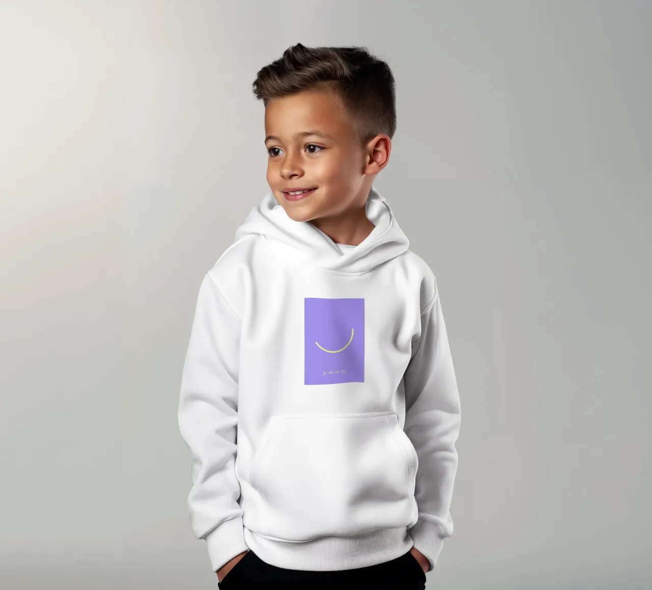 go with the flow. (mehrere Varianten verfügbar) felpa bambino con cappuccio da FRICKE DESIGN