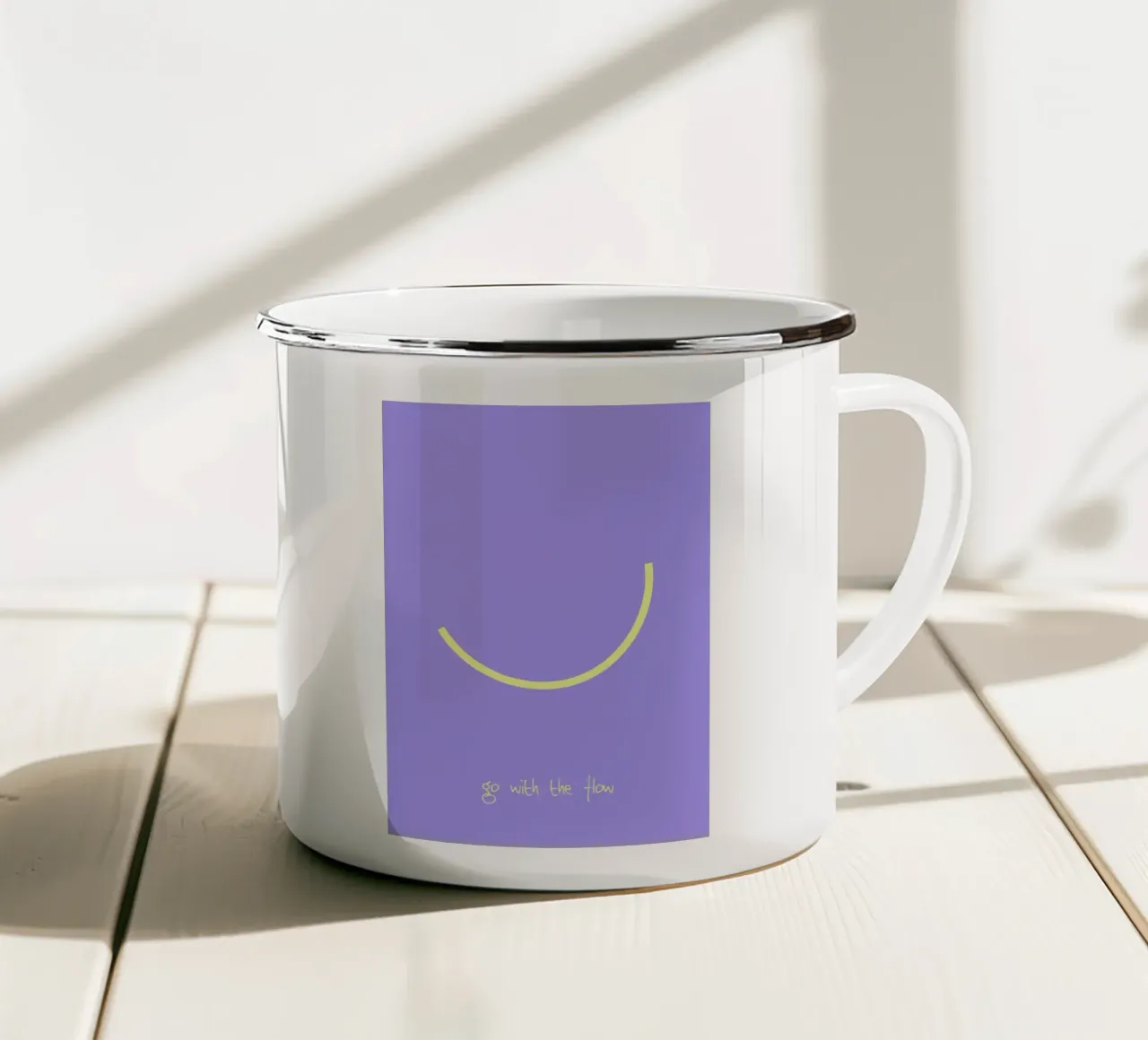 go with the flow. (mehrere Varianten verfügbar) Emaille Tasse von FRICKE DESIGN