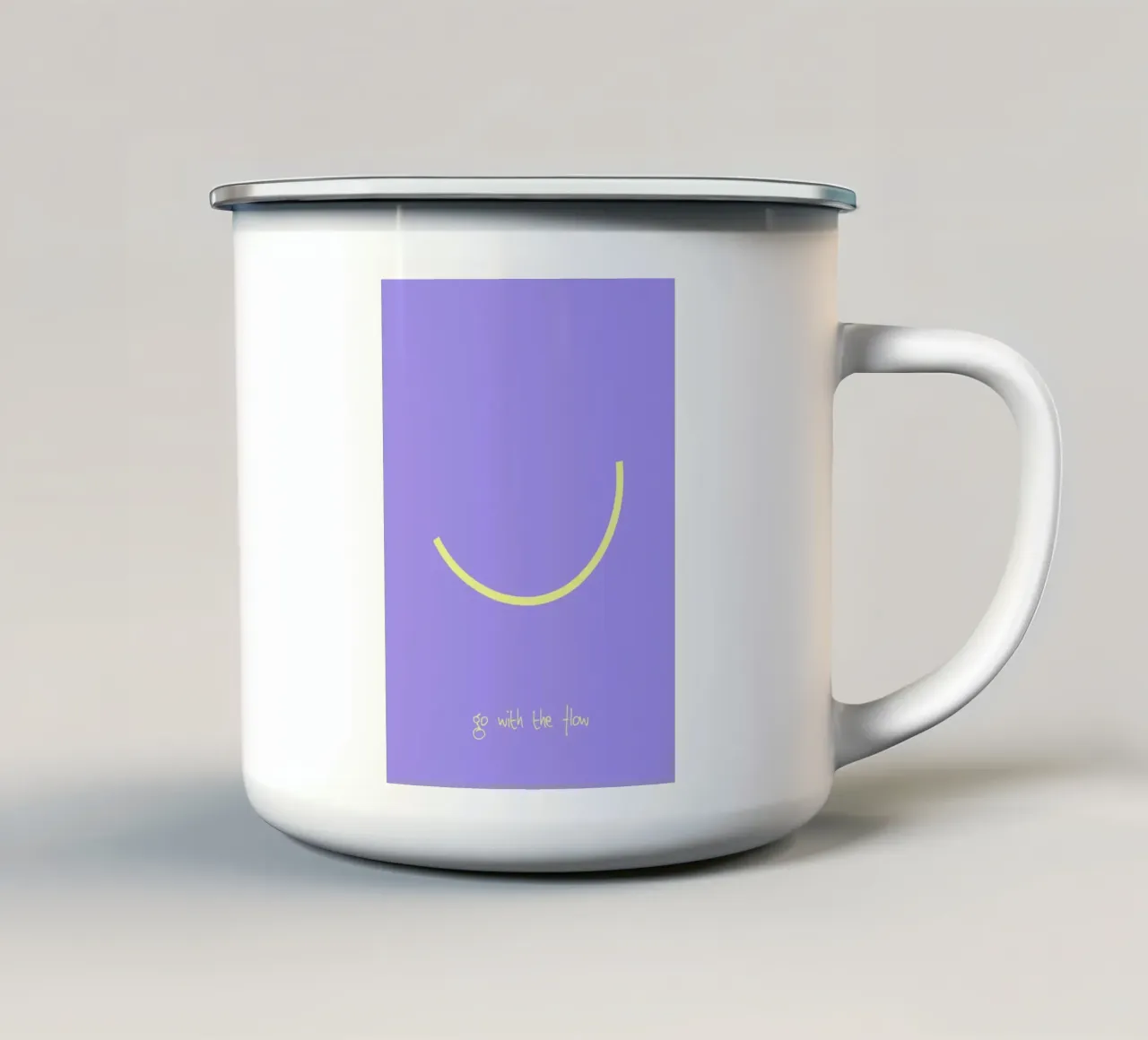 go with the flow. (mehrere Varianten verfügbar) Emaille Tasse von FRICKE DESIGN
