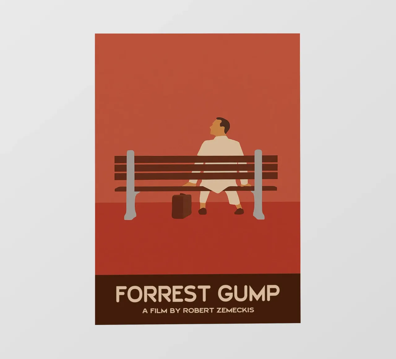 Forrest Gump Movie Art Immaginazione vettoriale pellicola backlit da whitesand