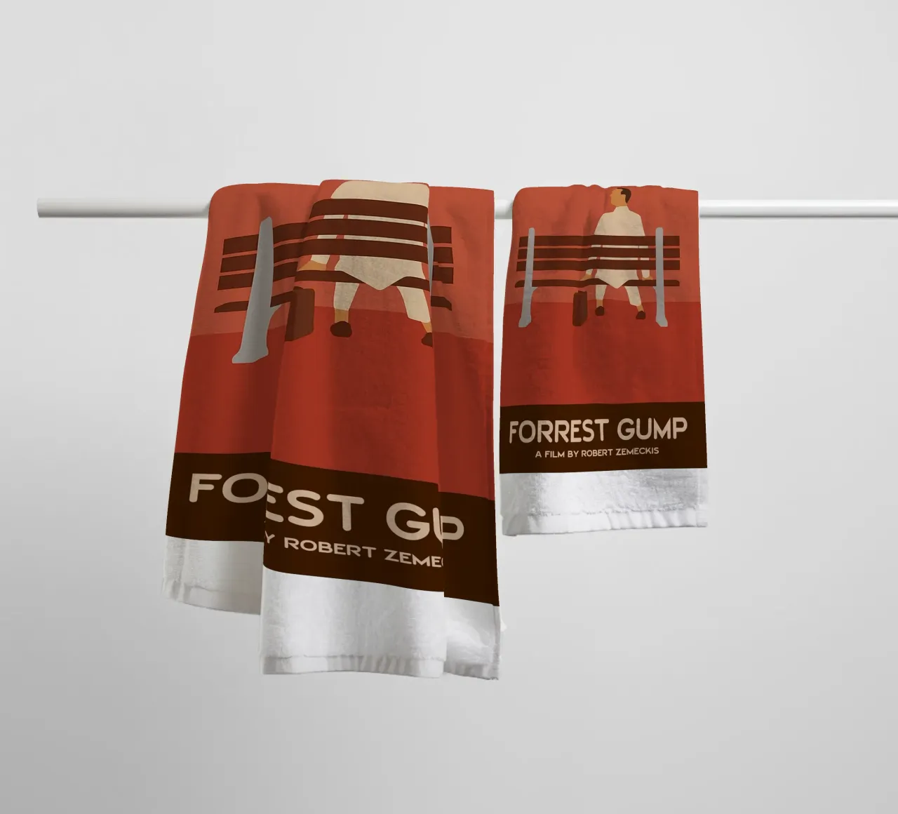 Forrest Gump Movie Art Vector Imagination towel by whitesand
