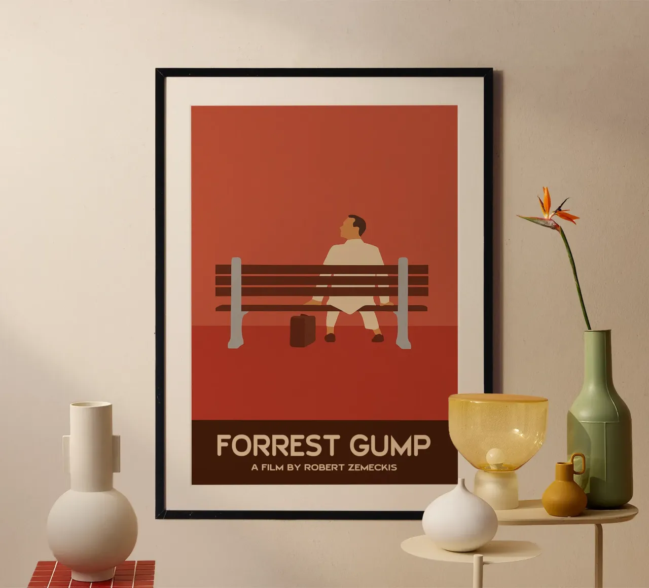 Forrest Gump Film Kunst Vektor Imagination Poster von whitesand