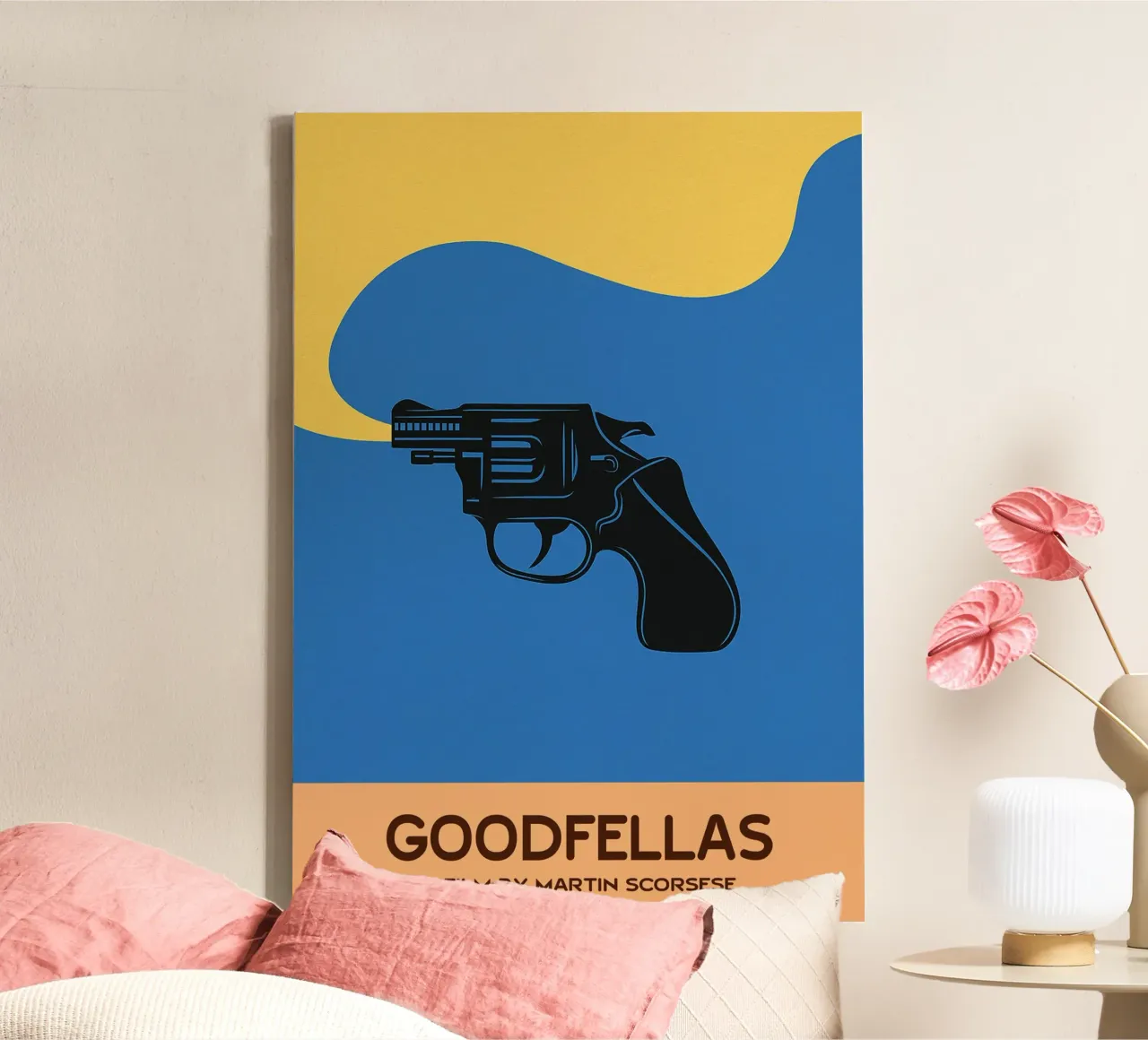 Goodfellas Movie Art Immaginazione vettoriale tela con Cornice a cassetta da whitesand