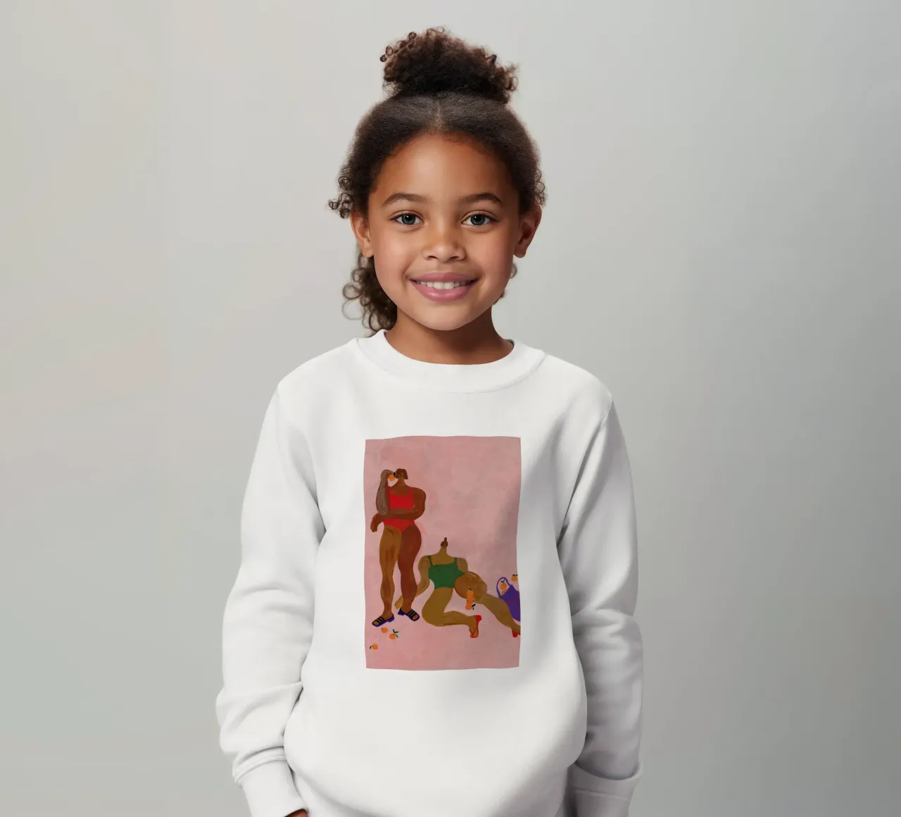 Collecting Mandarins kids sweatshirt by Nudes and Croissants