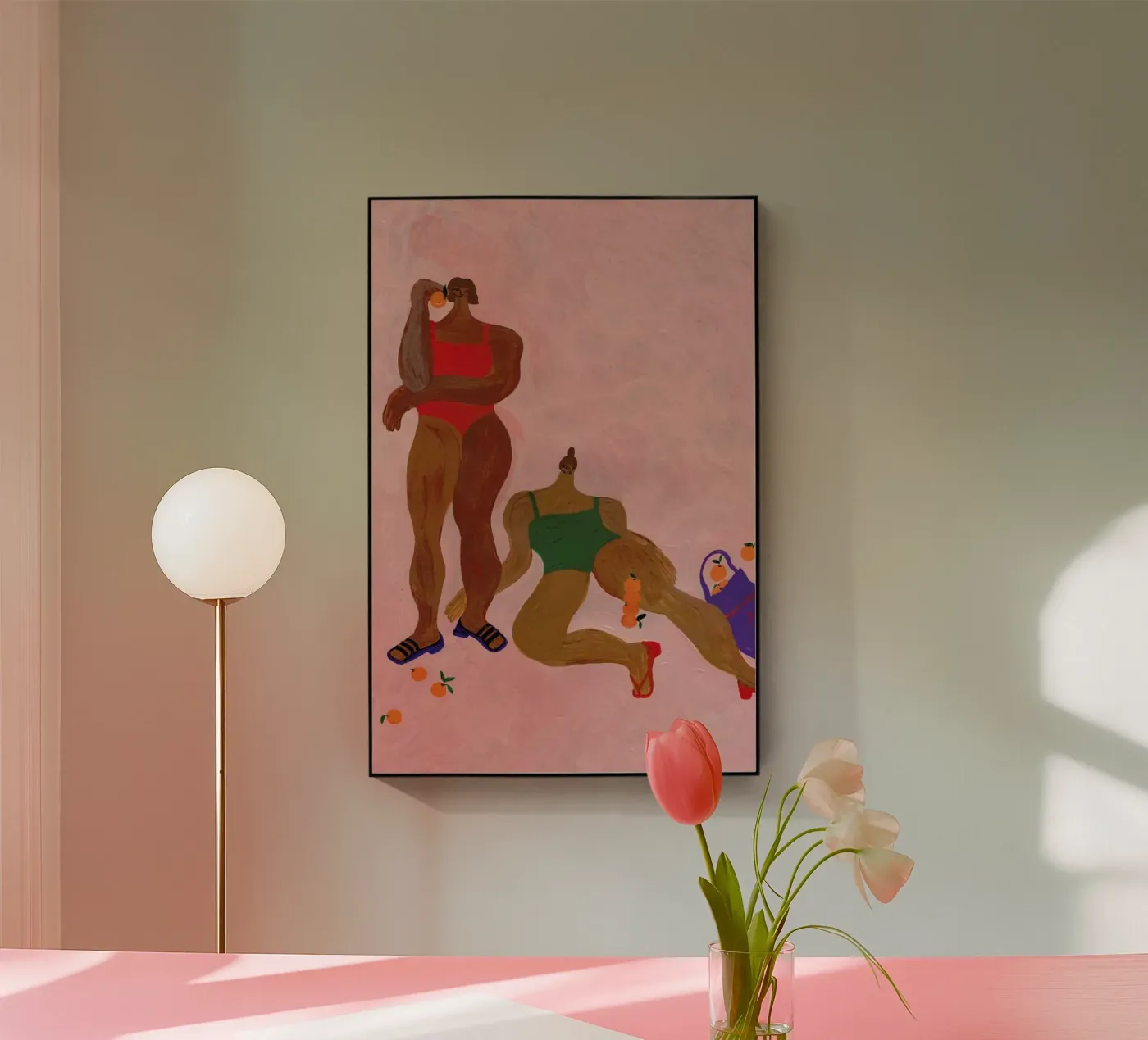Collecting Mandarins plexiglass da Nudes and Croissants