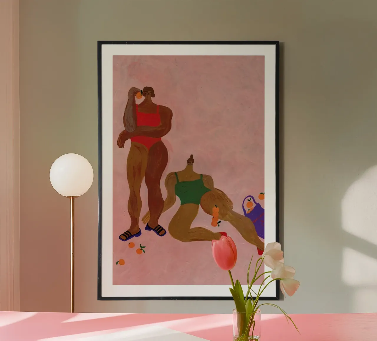 Collecting Mandarins poster by Nudes and Croissants