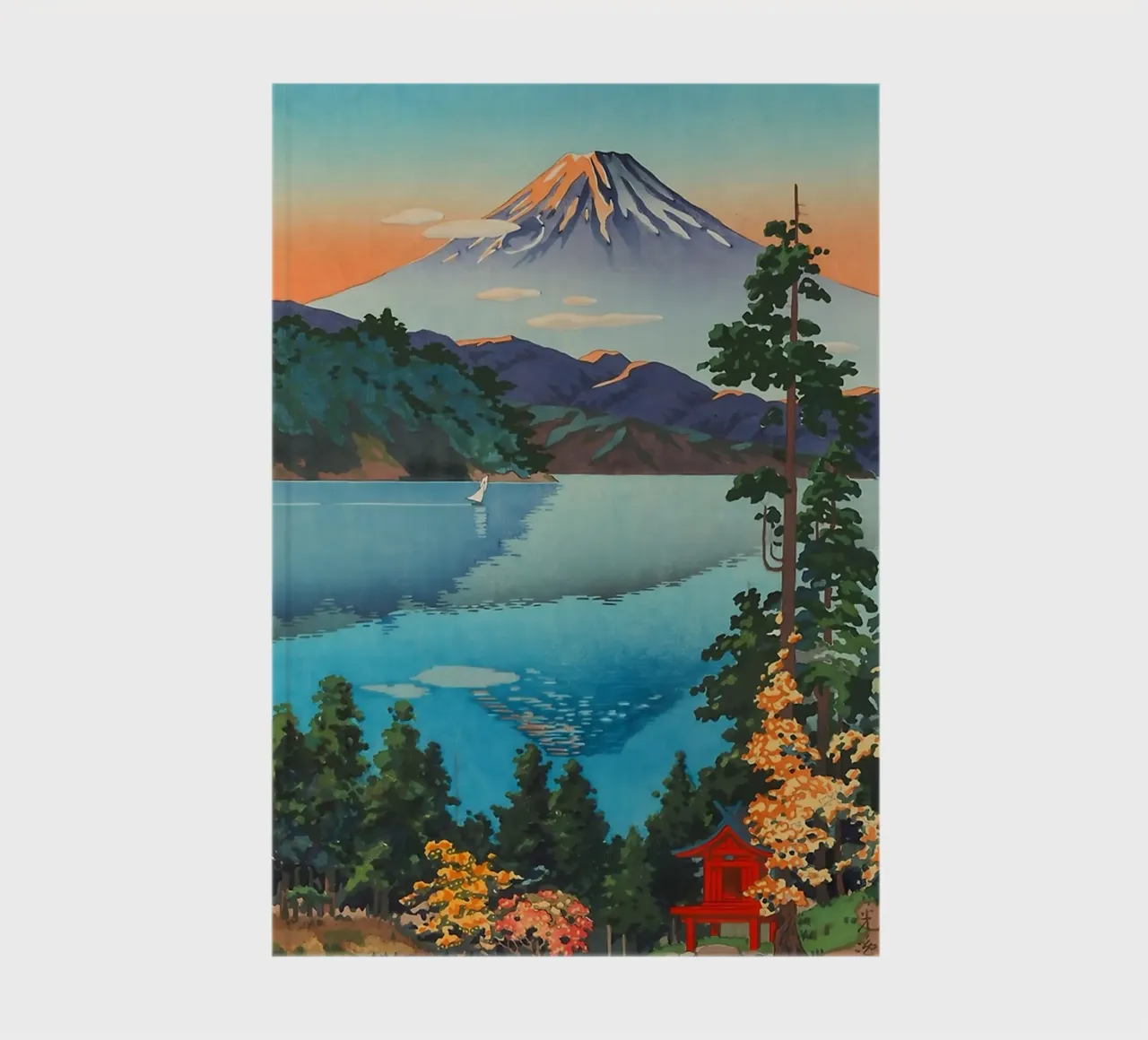 Lake Ashi in the Hakone Hills in Early Autumn 1938 notebook by GoArt