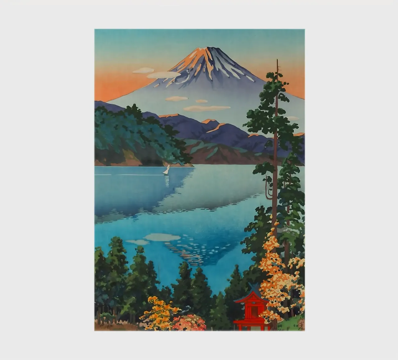 Lake Ashi in the Hakone Hills in Early Autumn 1938 notebook by GoArt