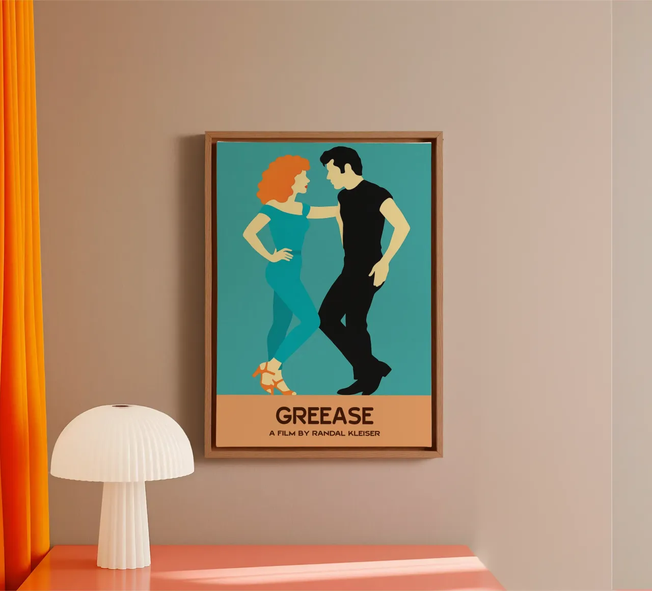 Greease Movie Art Vector Imagination canvas with Floater frame by whitesand