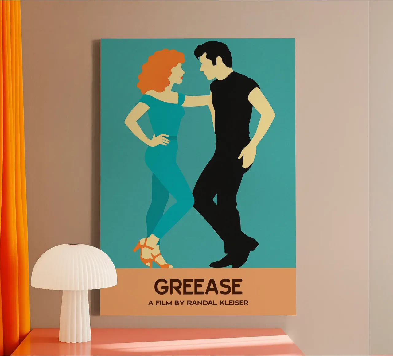 Greease Movie Art Vector Imagination canvas with Floater frame by whitesand