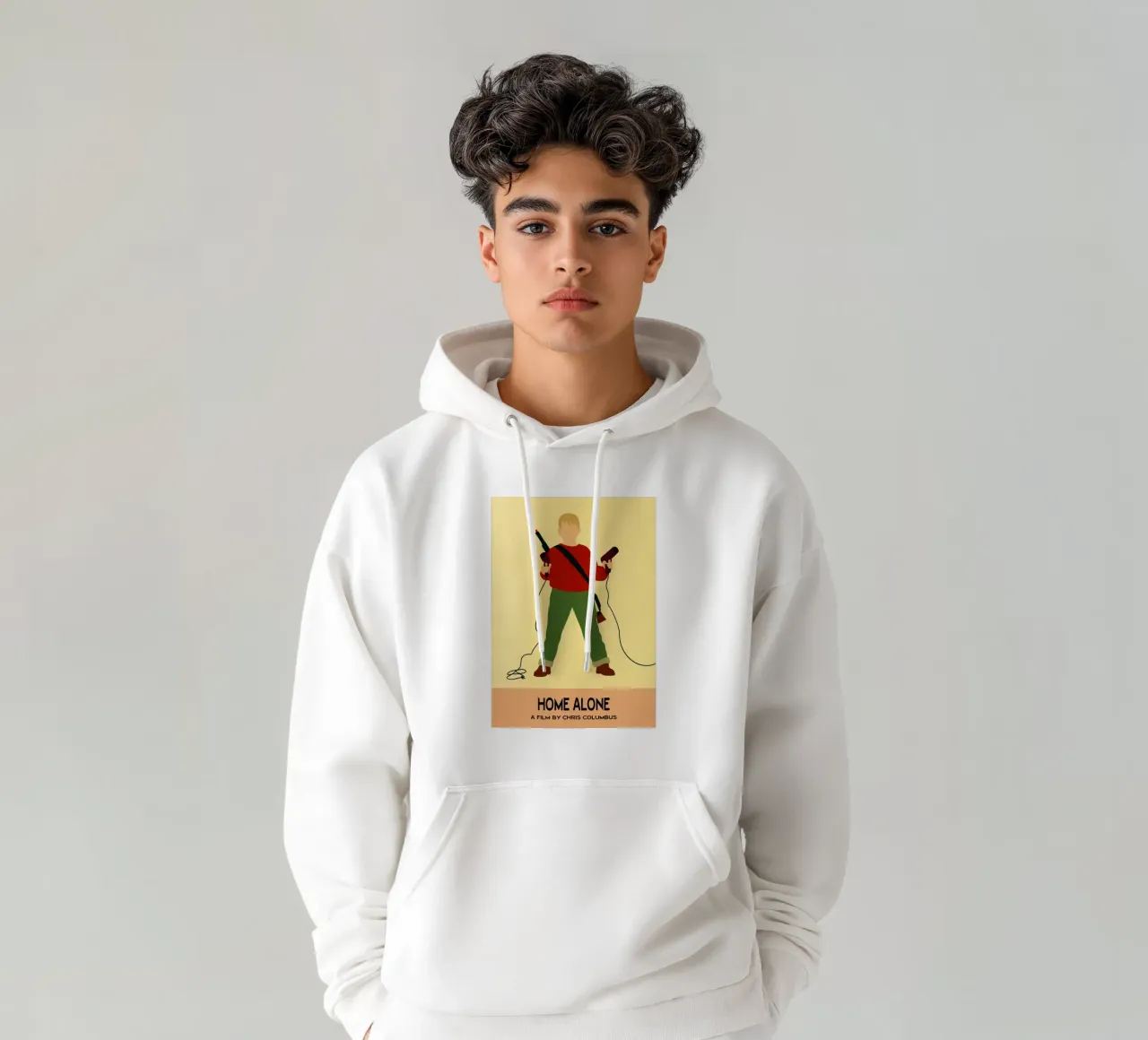 Home Alone Movie Art Vector Imaginación sudadera con capucha de whitesand