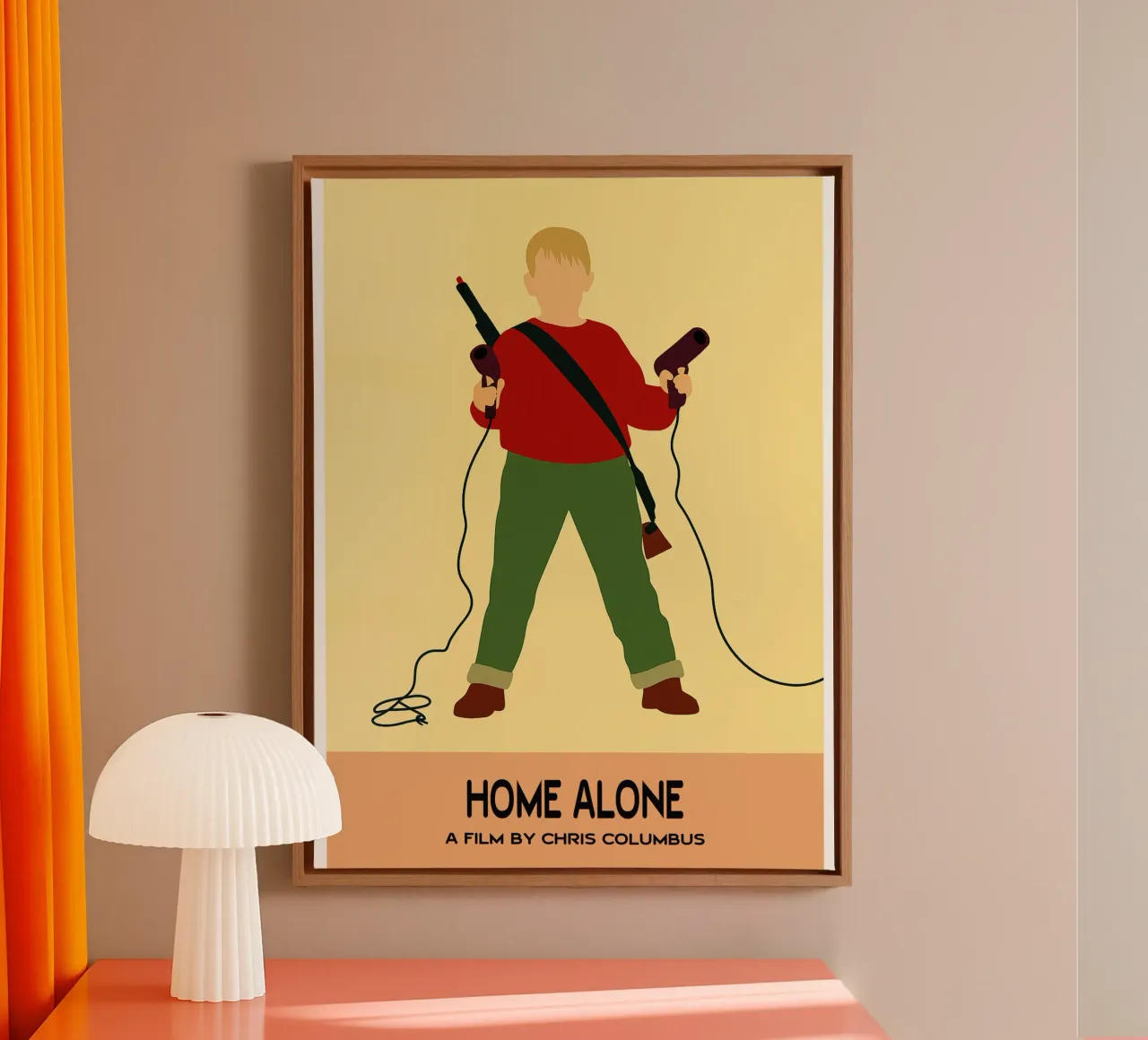 Home Alone Movie Art Immaginazione vettoriale tela con Cornice a cassetta da whitesand