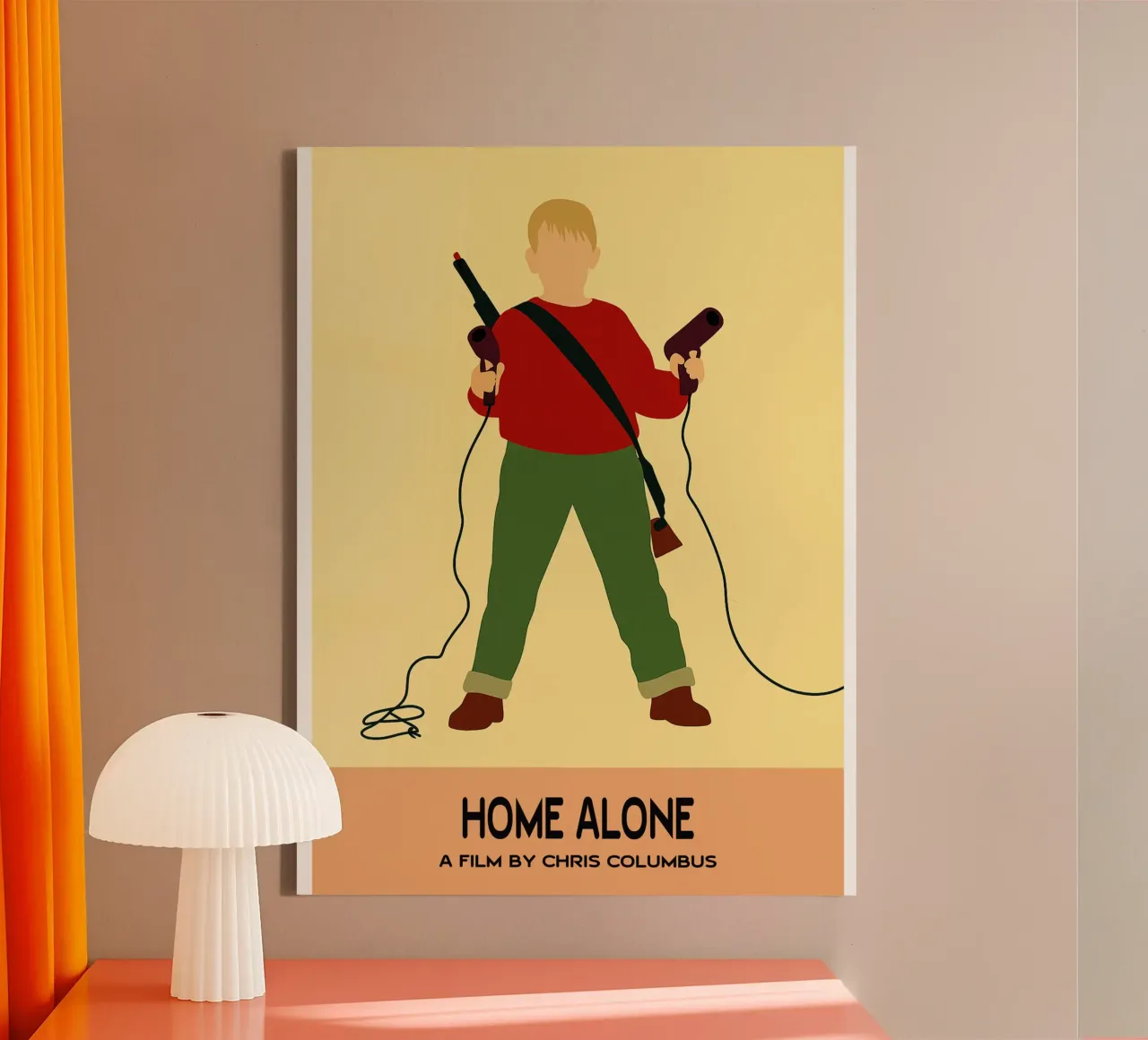 Home Alone Movie Art Immaginazione vettoriale tela con Cornice a cassetta da whitesand