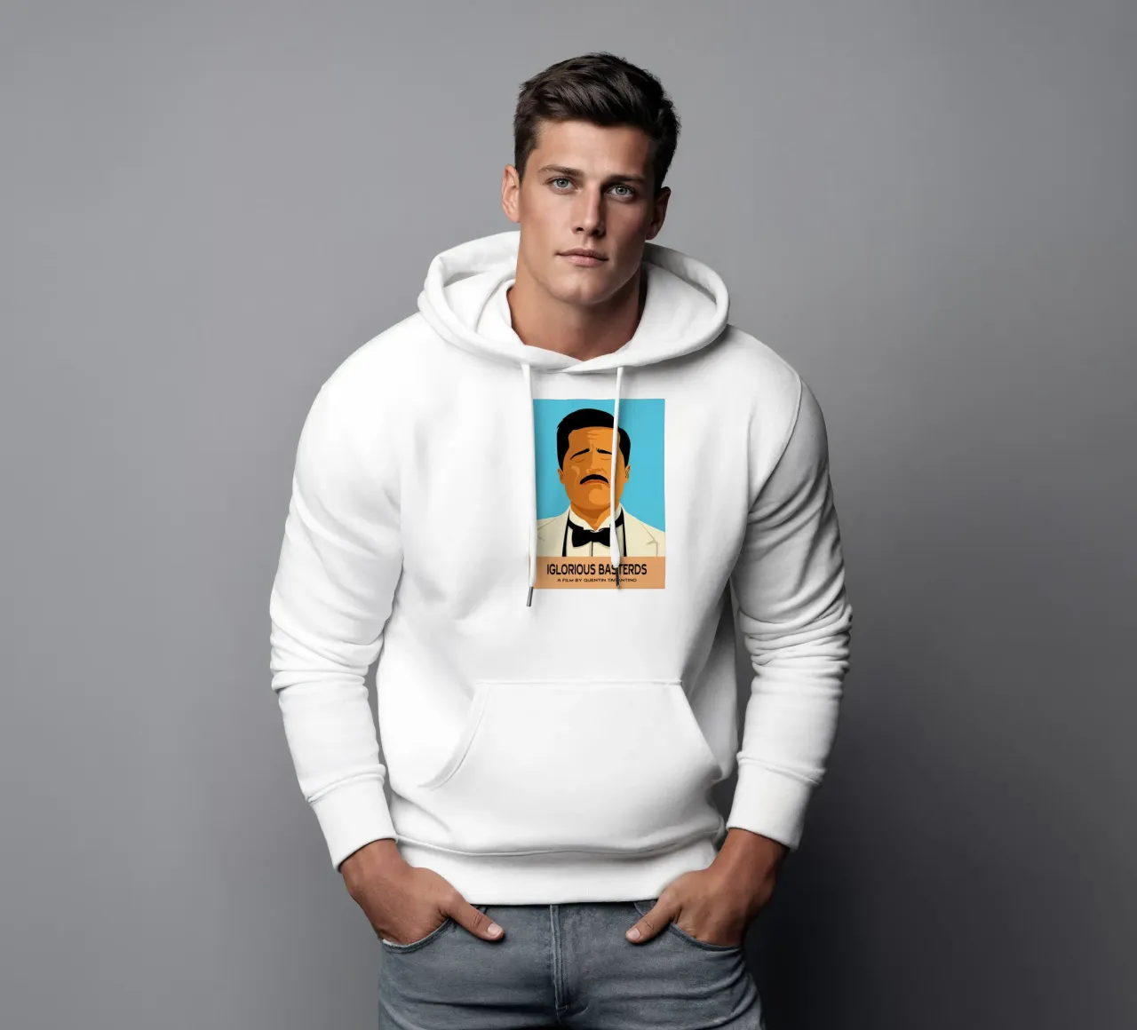 Iglorious Basterds Movie Art Vector Imagination sudadera con capucha de whitesand