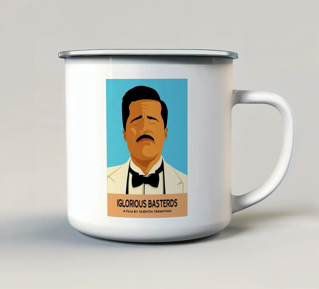 Iglorious Basterds Movie Art Immaginazione vettoriale tazza in smalto da whitesand