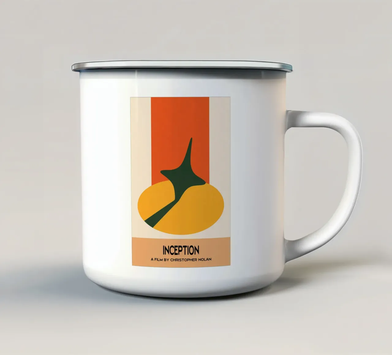 Inception Movie Art Immaginazione vettoriale tazza in smalto da whitesand