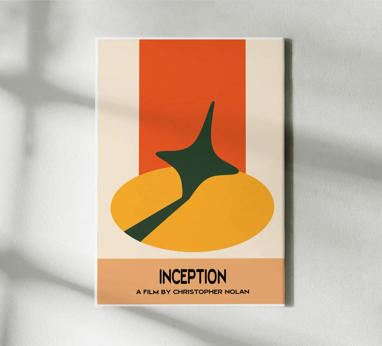 Inception Movie Art Vector Imagination lienzo con Marco flotante de whitesand