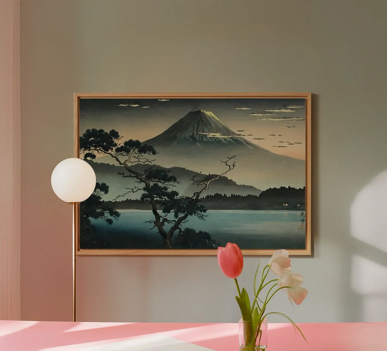 Fuji From Lake Kawaguchi By Tsuchiya Koitsu alluminio dibond da GoArt