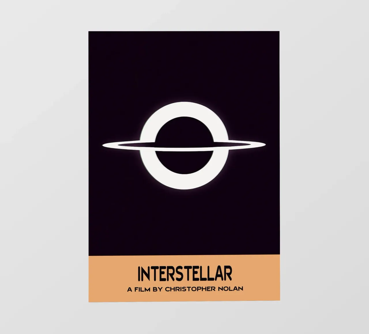 Interstellar Movie Art Vector Imagination lámina retroiluminada de whitesand