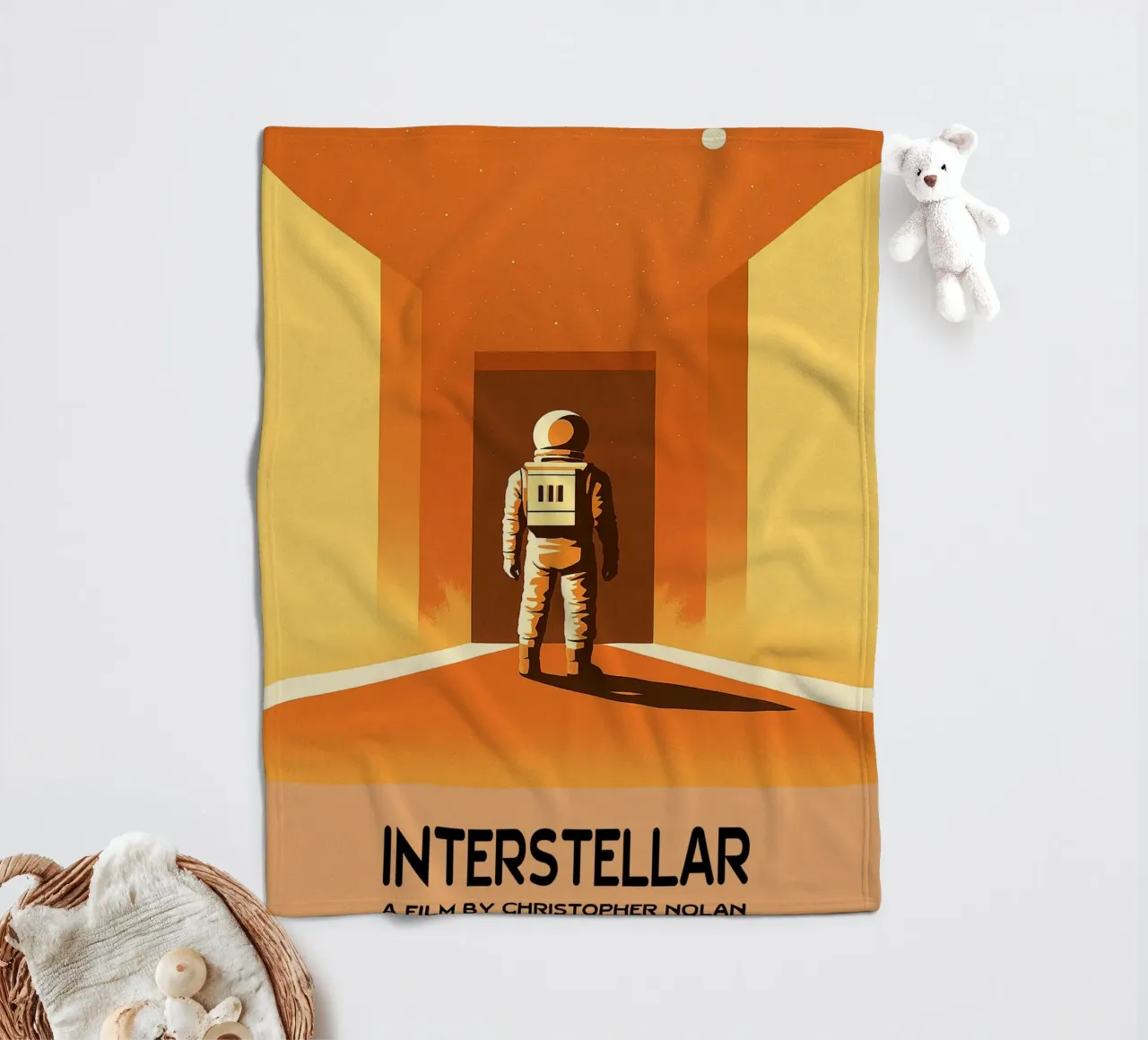 Interstellar Movie Vector Imagination Art fleece blanket by whitesand