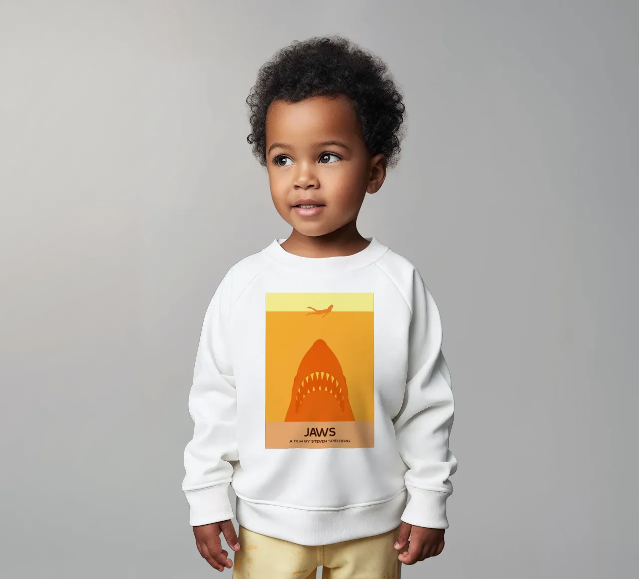 Jaws Movie Art Vector Imagination baby sweatshirt by whitesand