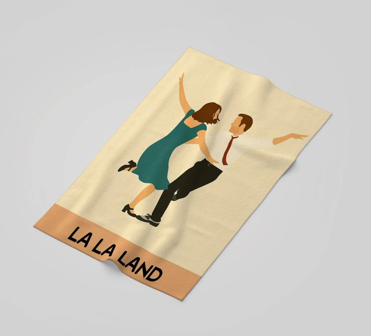 La La Land Film Kunst Vektor Imagination Strandtuch von whitesand