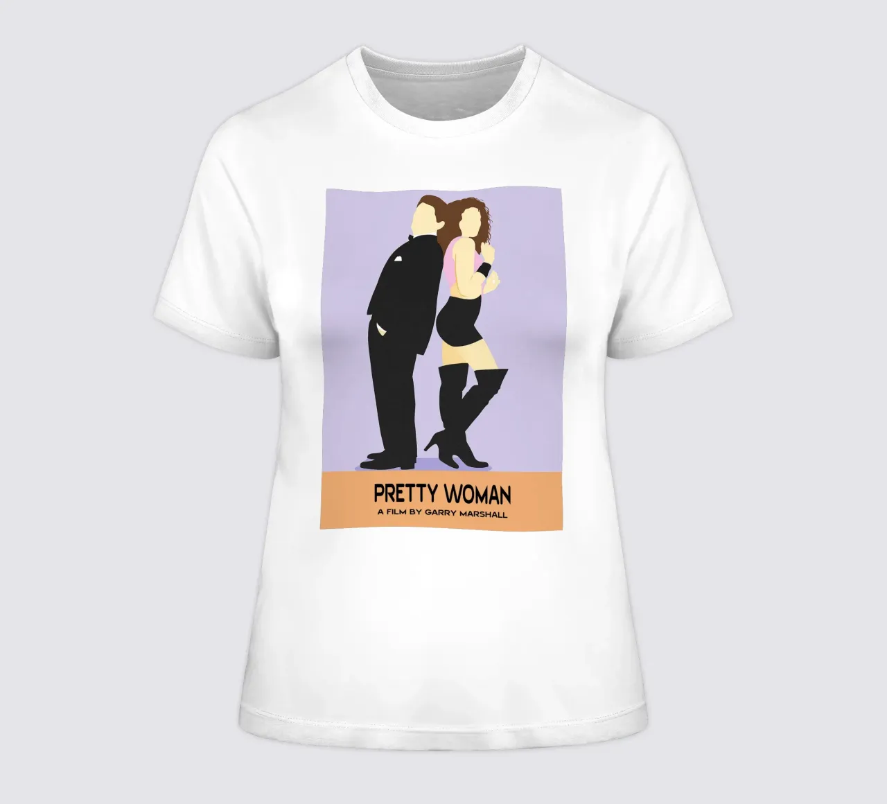Pretty Woman Movie Art Vector Imagination women's fitted t-shirt by whitesand