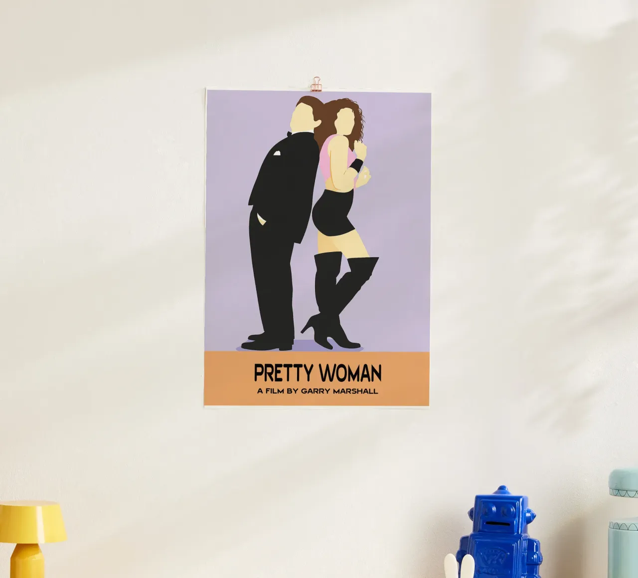 Pretty Woman Movie Art Vector Imagination poster with plastic frame by whitesand
