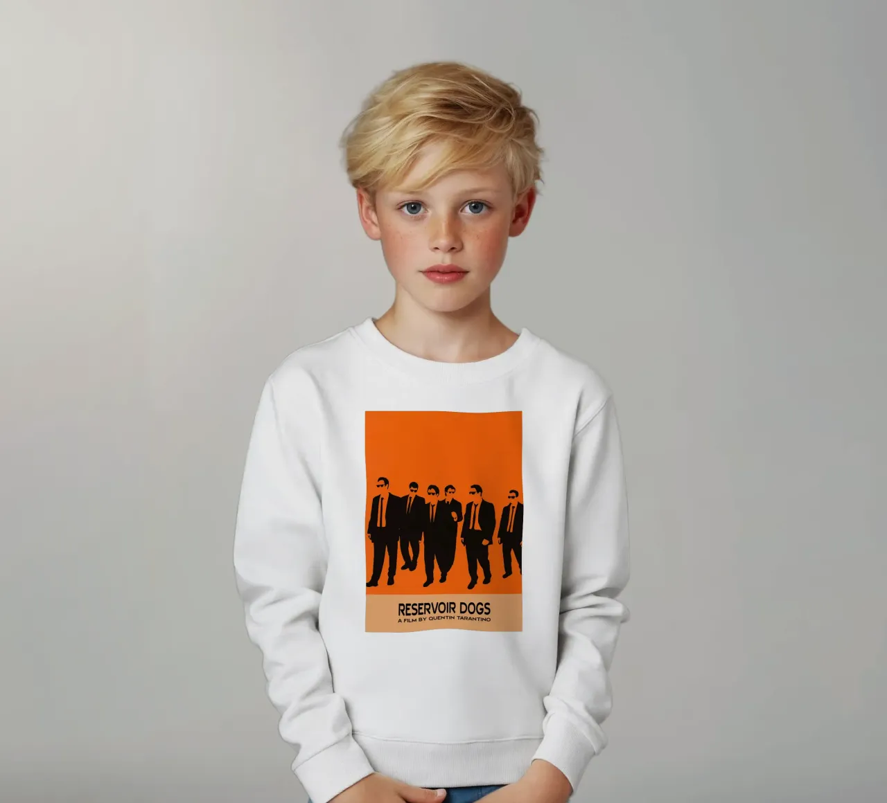 Reservoir Dog Movie Art Vector Imagination kids sweatshirt by whitesand