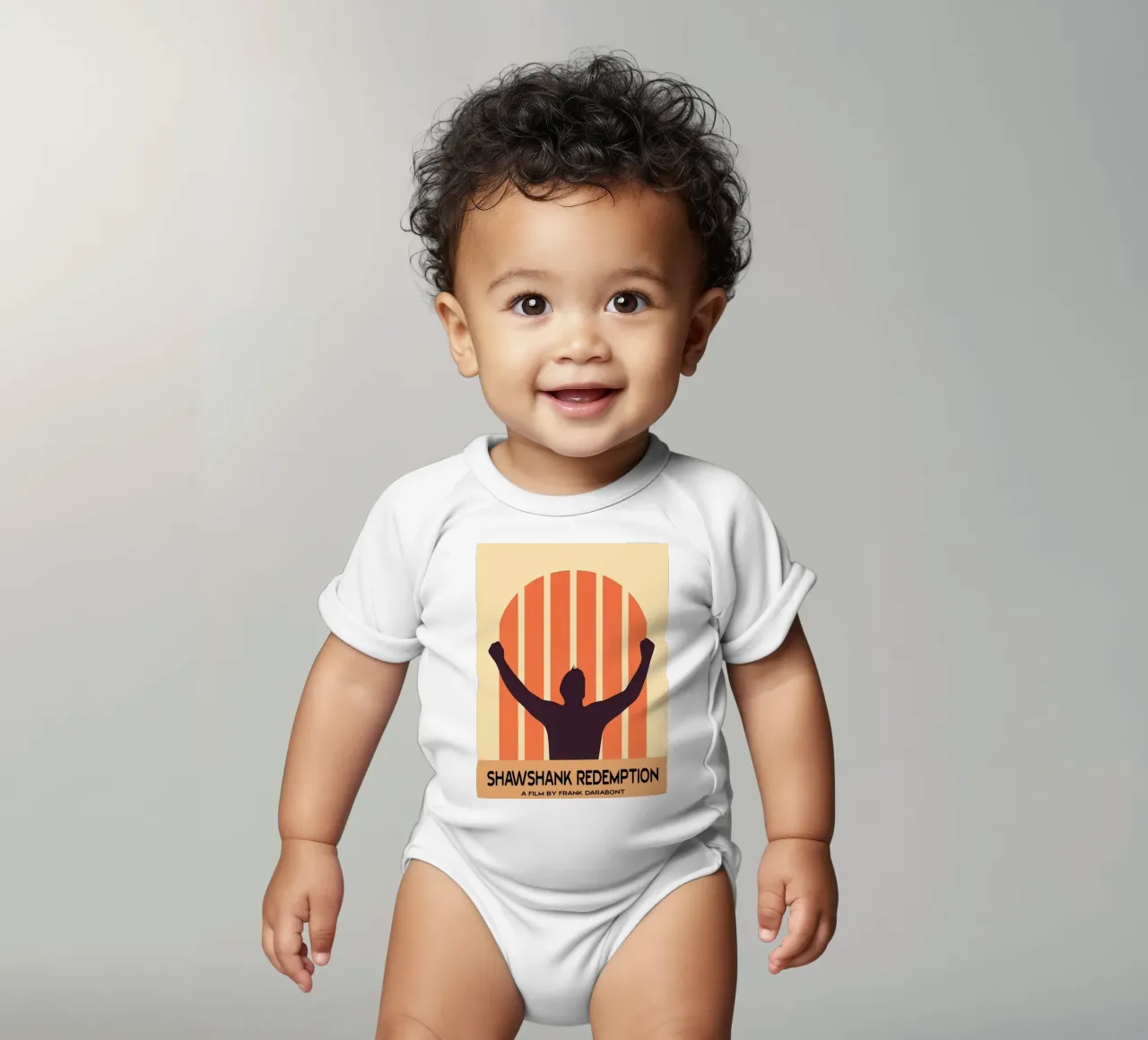 Shawshank Redemption Movie Art Vector Imagination short-sleeve baby romper by whitesand