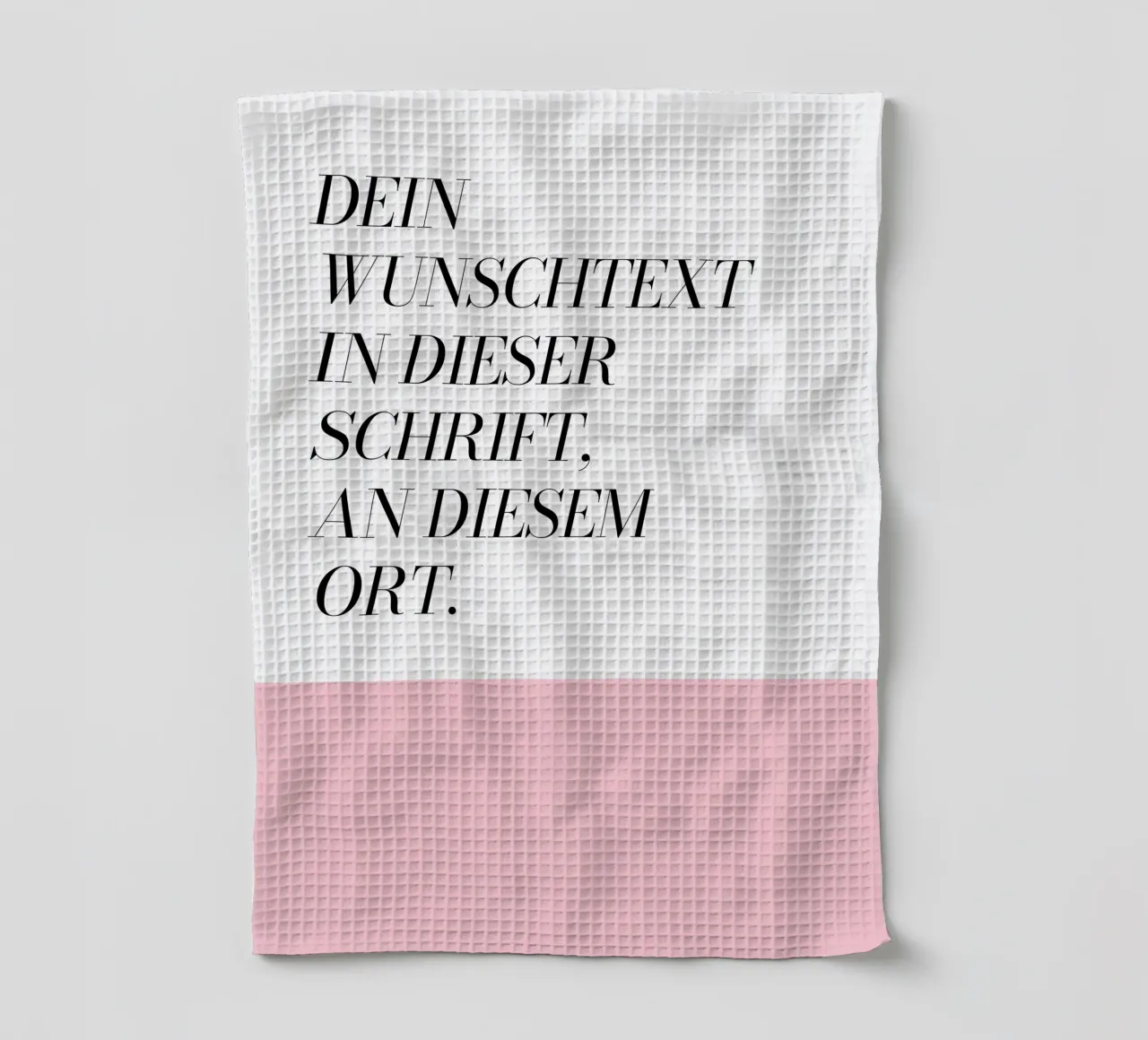 Wunschtext - geometrisch rosa canovaccio da cucina da WORTSPIEL
