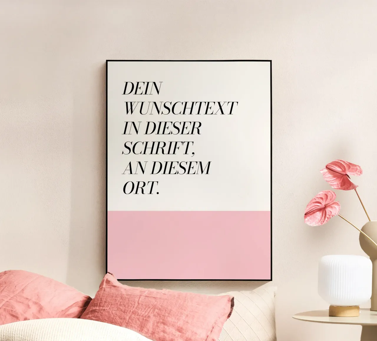 Wunschtext - geometrisch rosa metacrilato de WORTSPIEL