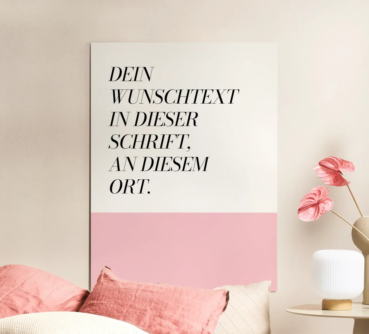 Wunschtext - geometrisch rosa carta hahnemühle da WORTSPIEL