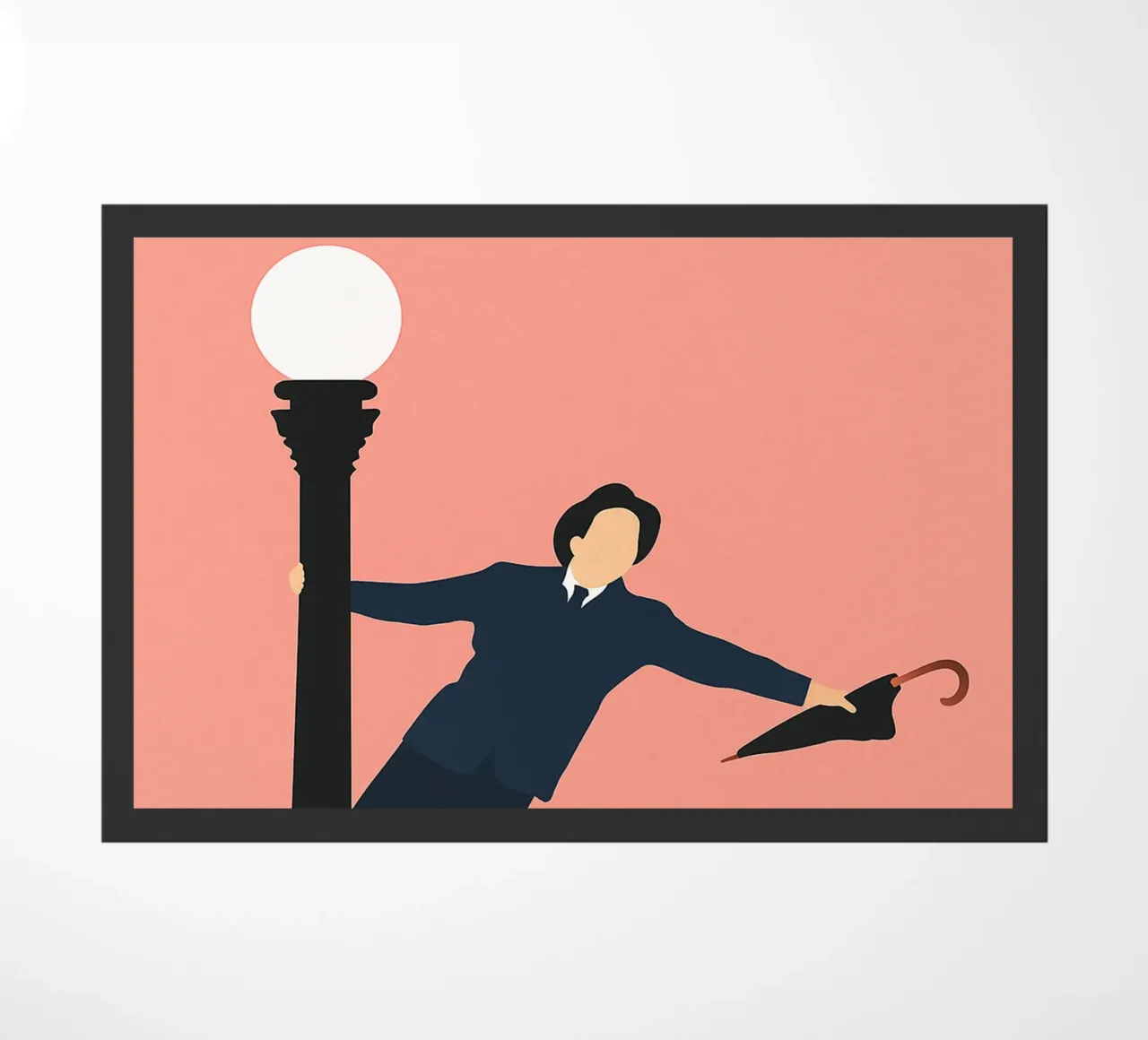 Singin in the Rain Movie Art Vector Imagination paillasson de whitesand