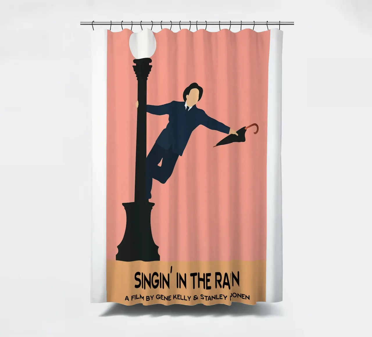 Singin in the Rain Movie Art Vector Imagination shower curtain by whitesand