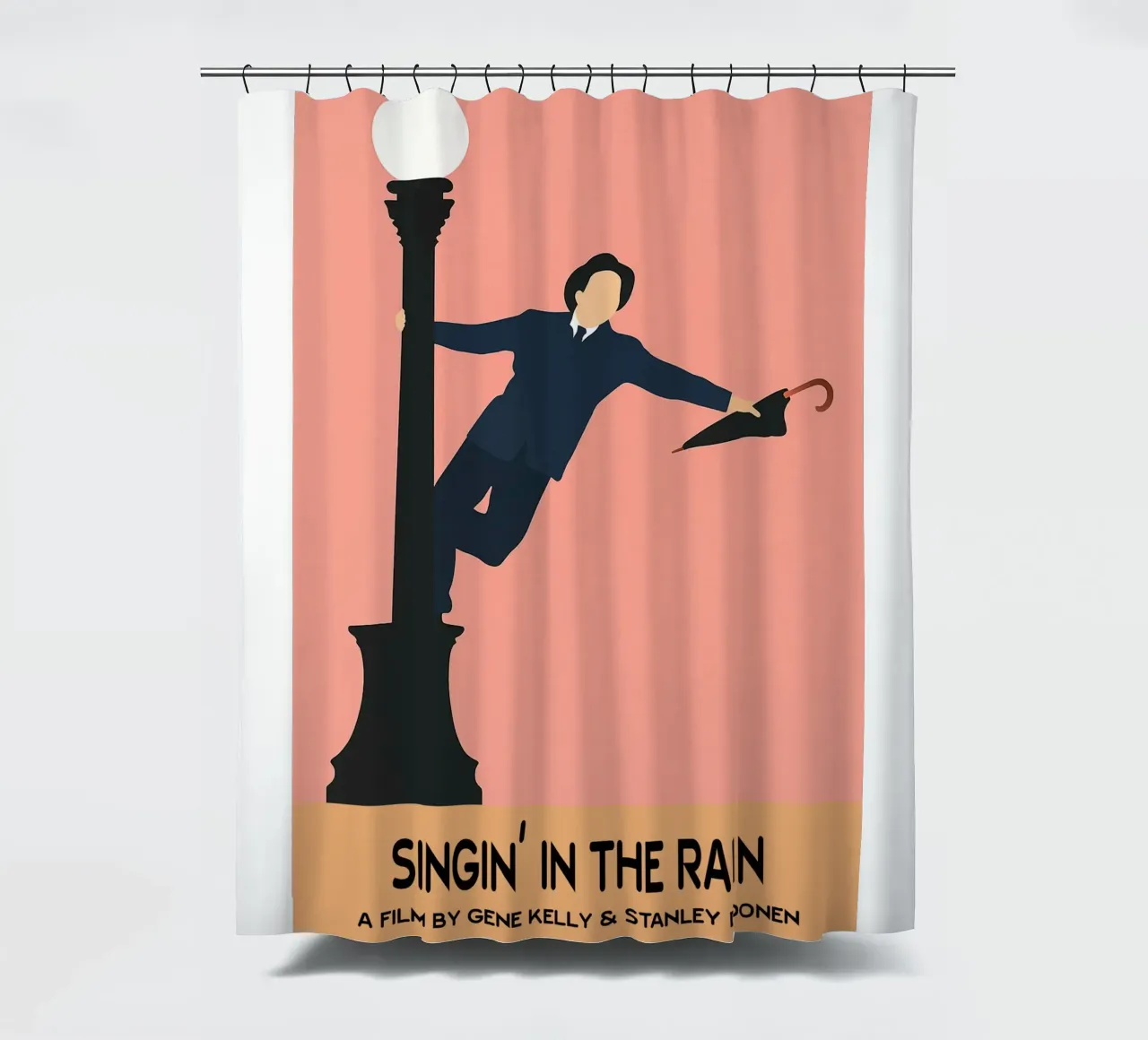 Singin in the Rain Movie Art Vector Imagination shower curtain by whitesand